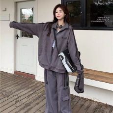 批发2026新运动套装女春秋学生韩版宽松时尚网红卫衣休闲跑步服两件套