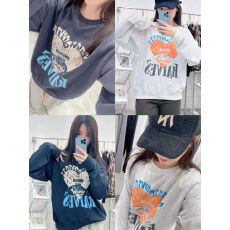 批发<b class='q'>韩版</b>薄款 加绒印花套头卫衣女慵懒风长袖上衣外套