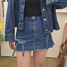 批发现 高腰A<b class='q'>字</b>蝴蝶结毛边牛仔短裤<b class='q'>裙</b>