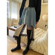 批发春夏款<b class='q'>百搭</b>设计感牛仔半身裙