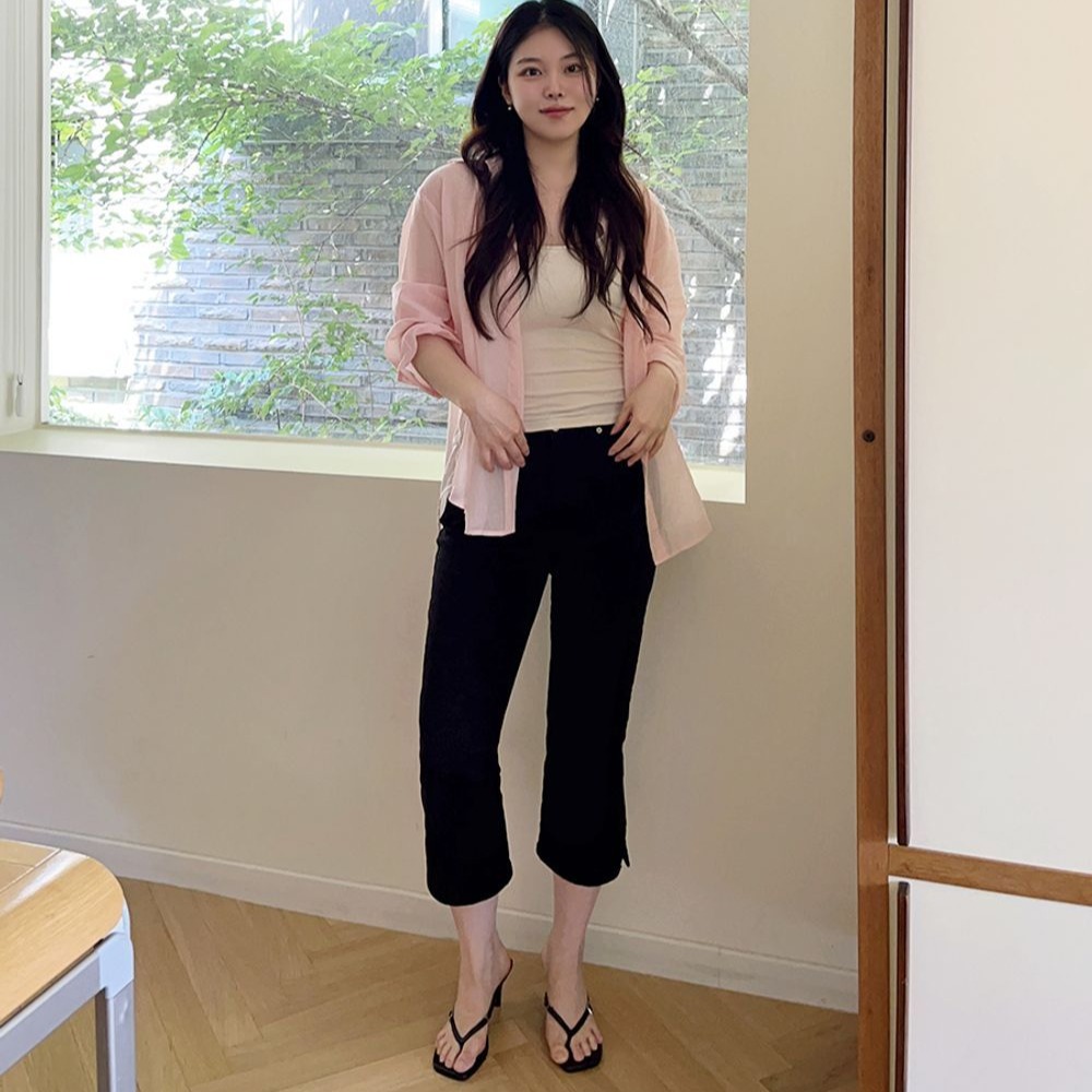 지금 물 워시 에디션 좋은 핏 스타일 7 분 청바지
