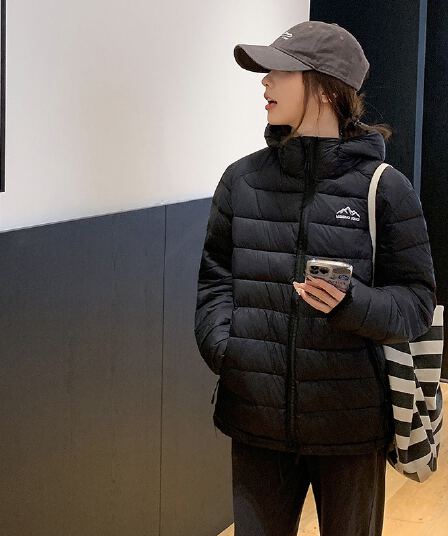 실사 아래 면화 의류 여성 겨울 새로운 얇고 가벼운 후드 작은 목화 진딧물 한국 스타일 루즈핏 패션 보온 면 옷 재킷