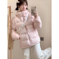 批发冬季小个子粉色<b class='q'>短</b>款羽绒棉衣棉服<b class='q'>外套女</b>款冬天加厚学生面包服棉袄