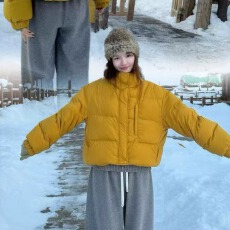 批发韩系立领拉链羽绒棉服2025冬新款宽松包暖面包服小个子外套女<b class='q'>棉衣</b>