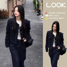 批发小香风气质轻奢<b class='q'>外套</b>女宽松长袖短款上衣2025秋季新款高端时尚女装