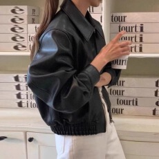 批发短款黑色皮衣外套女2026年春秋新款酷飒风小个子爆款机车气质复古