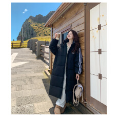 批发奶fufu<b class='q'>羽绒服</b>女2025新款冬季棉服韩系甜美三条杠中长棉衣面包服bf