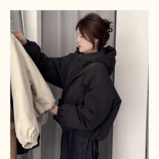 批发2025韩版大货小个子短款冲锋衣外套女秋冬季新款棉衣棉<b class='q'>服</b>外套直销