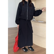 批发｜自家模特图｜大码工<b class='q'>装</b>冲锋衣套<b class='q'>装</b>高级感短款外套半身裙两件套潮