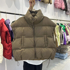 批发羽绒棉服马甲女短款2025百搭棉服坎肩冬季新款无袖<b class='q'>背心</b>马夹外套潮