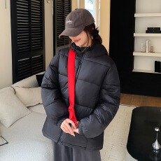 批发实拍冬季小个子粉色短款羽绒<b class='q'>棉衣</b>棉服外套女款加厚学生面包服棉袄