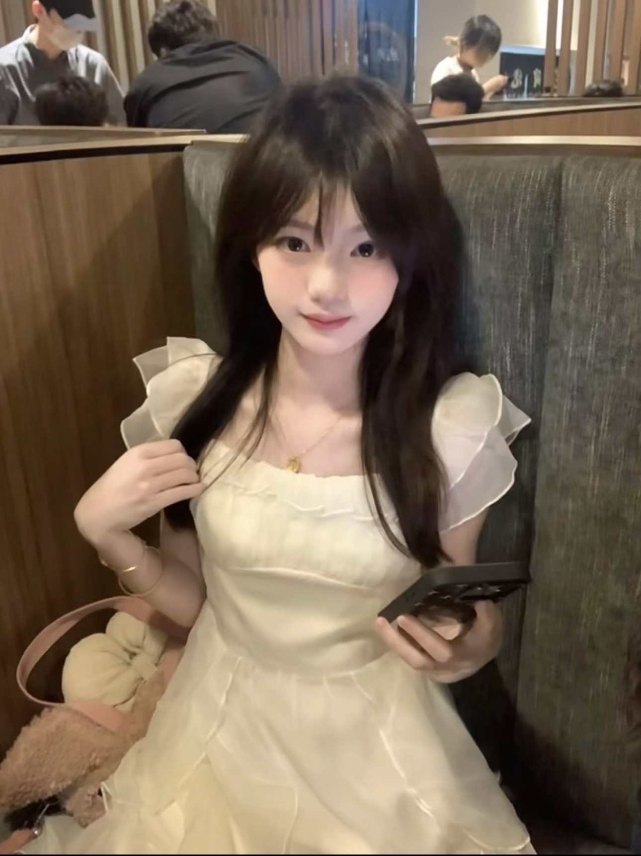 차 휴식 프랑스식 레트로 고급 센스 달콤함 소녀 슬림해 보이는 요정 품격 슈퍼 요정 프릴 점프 슈트 치마 여름