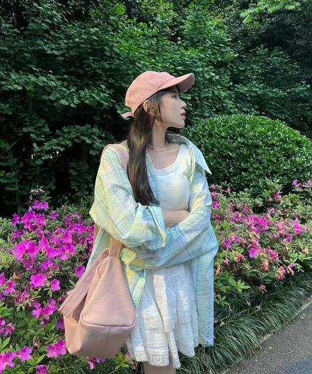 한 부서 chic 질감 체크무늬 녹색 셔츠 반팔 여성 여름 얇은 스타일 작은 대중 Chic 커플 섹션 셔츠 오픈 가디건