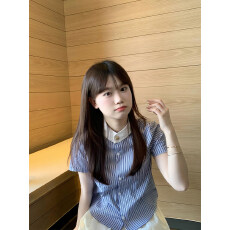 批发学院风刺绣蓝色<b class='q'>条纹</b>短袖<b class='q'>衬衫</b>夏季百搭显瘦小众设计<b class='q'>衬衣</b>