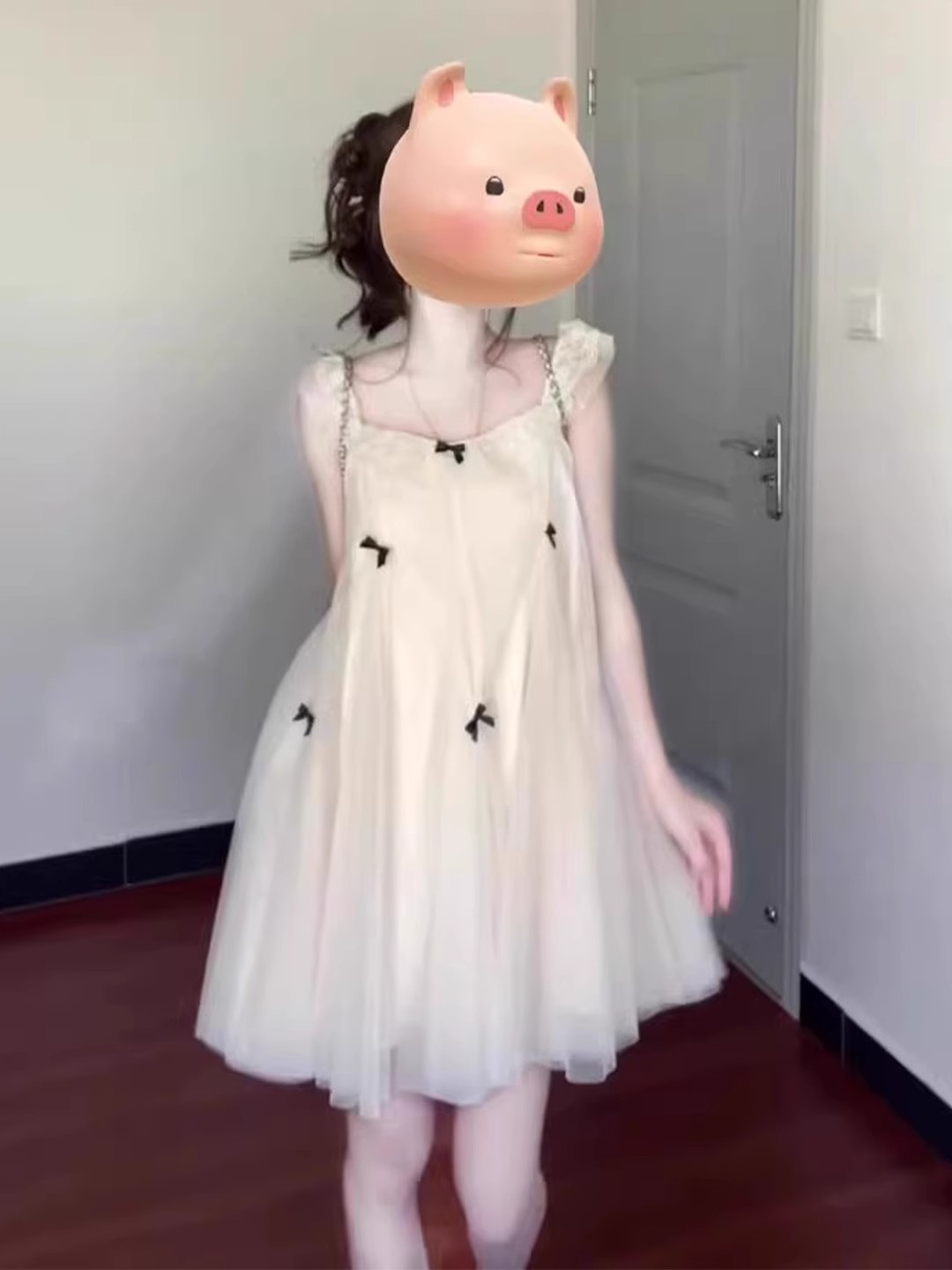 요정 가스 Tulle 공주 인형 치마 작은 키 드레스 프랑스식 달콤함 나비 매듭 Feifei 소매 디자인 센스 새로운