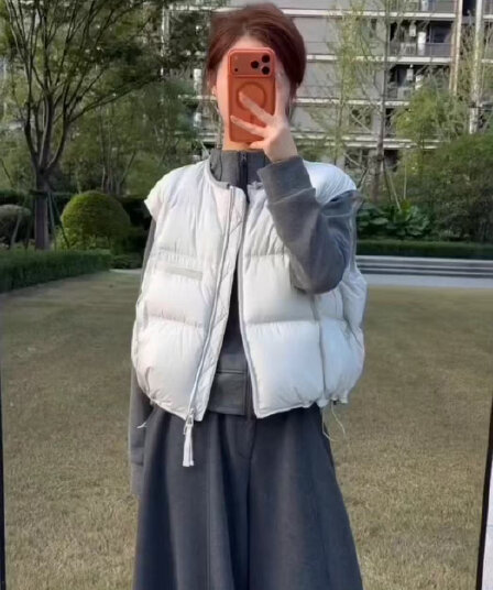 ins 한국 스타일 베스트 여성 짧은 조끼 가을 겨울 새로운 2026 루즈핏 고급 센스 작은 키 어깨 면 의류 여성