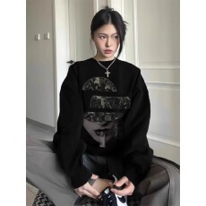 批发2026新款秋冬季oversize卫衣女ins韩版宽松BF小众<b class='q'>休闲</b>外套潮卫衣