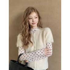 批发红人馆针织开衫女秋季穿搭新款短袖上衣修身韩系<b class='q'>显瘦</b>毛衣<b class='q'>外套</b>套装