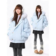 批发2026冬季新品连帽羽绒棉服女<b class='q'>短</b>款韩系学院风小个子面包服棉衣外套