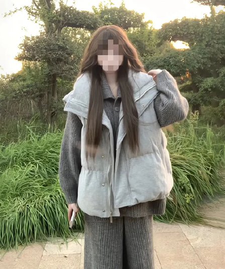 두꺼운 코듀로이 스탠드 칼라 다운 조끼 여자 2026 겨울 새로운 한국 스타일 작은 키 쇼트 스타일 두꺼운 보온 어깨