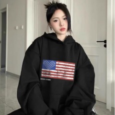 批发早秋季连帽oversize卫衣运动外套潮ins女春秋2026新款爆款秋冬装