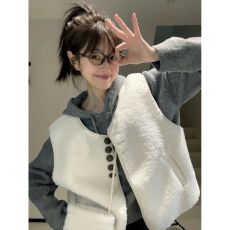 批发羊羔毛皮毛一体马甲外套女2026新款秋冬仿皮草<b class='q'>设计</b>感马夹背心上衣