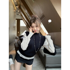 批发实拍实价韩系穿搭一整套气质高级感针织背心<b class='q'>打底</b>衫百搭<b class='q'>裙裤</b>