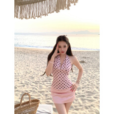 批发实拍实价纯欲性感套装女夏季<b class='q'>新款</b>波点吊带背心女低腰<b class='q'>半身裙</b>两件套