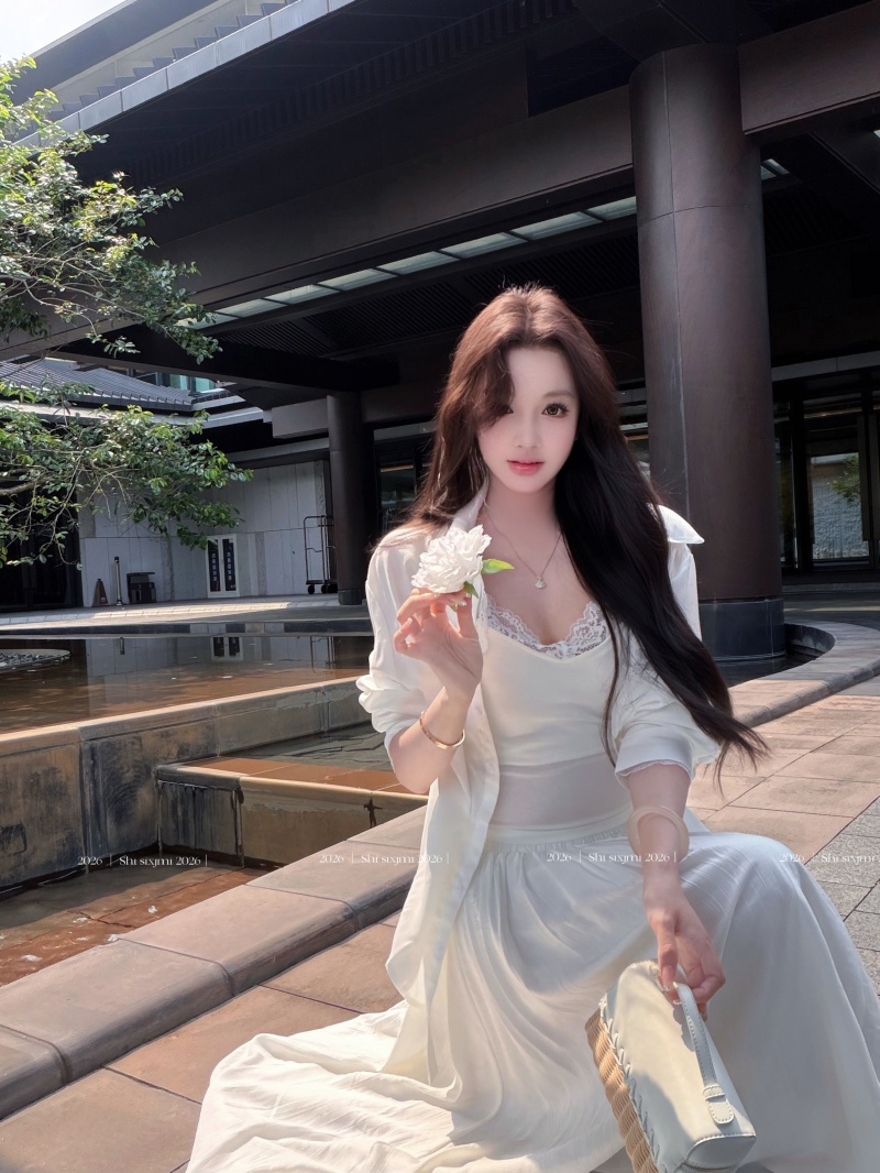 실사 정가 있음 가슴 패드 ~ 중 슈퍼 편안한 ~ 중 원단 허리밴드 세트 드레스