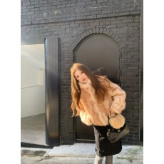 批发aaaaxbbb 小鹿斑斑 新款环保毛毛外套长袖立领皮毛一体上衣女<b class='q'>秋</b>冬