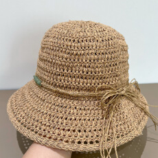 批发民族风草编帽子女2026新款大帽檐草帽显脸小渔夫帽海边遮阳防晒帽