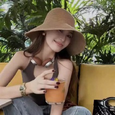 批发日系简约可折叠出游度假防晒沙滩渔夫帽草帽女夏天潮遮脸遮阳帽子