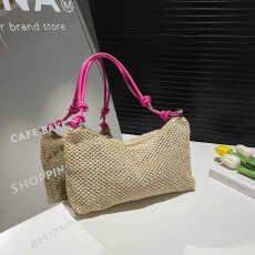 批发洋气感夏季草编2026个性潮流编织新款时尚大容量托特单肩腋下女包