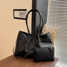 批发编织托特包包女式2026新款休闲百搭时尚大容量上班通勤休闲单肩包