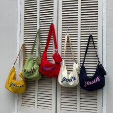 批发新款韩版单肩斜跨尼龙字母印花饺子包子母包休闲百搭小清新包包潮