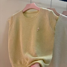 批发0262夏季轻薄透气老钱圆领显瘦短袖<b class='q'>针织衫</b>