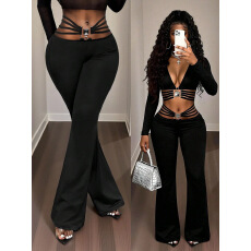 批发官网图2026裤子亚马逊黑色收腹提臀喇叭裤运动<b class='q'>外穿</b>显瘦修身<b class='q'>长裤</b>