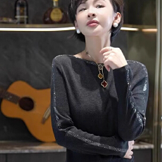 批发时尚气质高级感设计感<b class='q'>打底衫</b>女秋冬新款亲肤显瘦长袖打底内搭上衣