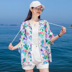 批发精品防晒服女中长款宽松显瘦防晒衣薄款防晒衣2025年夏薄外套