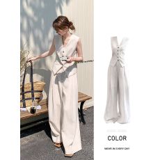 批发法式<b class='q'>气质</b>高级感穿搭套<b class='q'>装</b>女2026夏季新款老钱风马甲阔腿<b class='q'>裤</b><b class='q'>两件套</b>