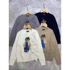 批发轻奢香风小熊刺绣圆领套头毛衣女秋冬宽松慵懒风高级感针织衫上衣