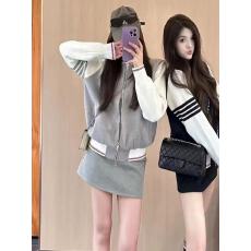 批发四道杠学院风棒球服2025秋冬新款拉链开衫时尚<b class='q'>百搭</b>运动休闲