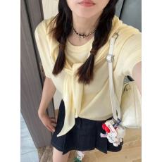 早春韩版圆领短袖针织衫披肩两件套设计感减龄上衣女