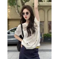 今年流行的爆款女装夏季2026新款镂空短袖针织独特漂亮巨好看上衣