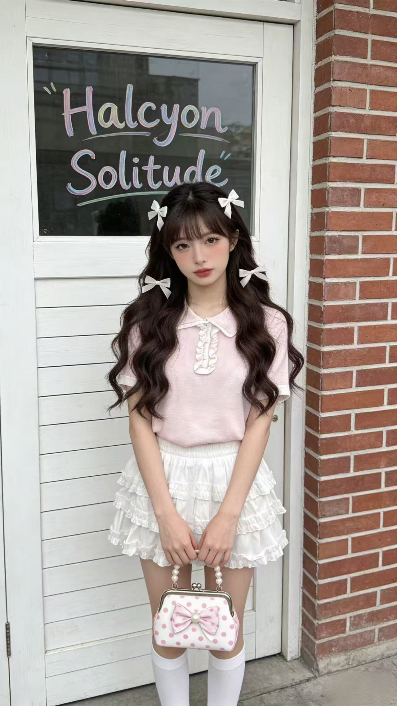 안녕하세요. 대포 배색 베이비 칼라 패치워크 레이스 반팔 티셔츠 여성 2026 새로운 봄 여름 몸매 가꾸기 슬림해 보이는 맨위