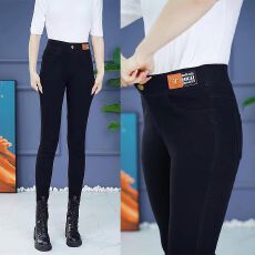 批发5521-10#官图 黑色打底裤女春秋外穿高腰<b class='q'>弹力</b>紧身铅笔百搭小黑裤