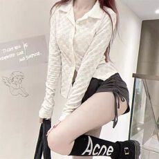 批发原版质量<b class='q'>衬衫</b>毛巾绣紧身通勤韩系温柔女长袖上衣