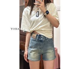 批发复古弹力牛仔短裤女高腰秋季新款大码胖mm显瘦梨型身材a字<b class='q'>热裤</b>子