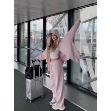 批发华棉刷毛-薄款加绒 连帽开衫卫衣女+卫裤 二件套装女