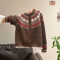 批发羊驼绒女装针织衫秋冬新款潮小香风开衫外套圆领保暖毛衣